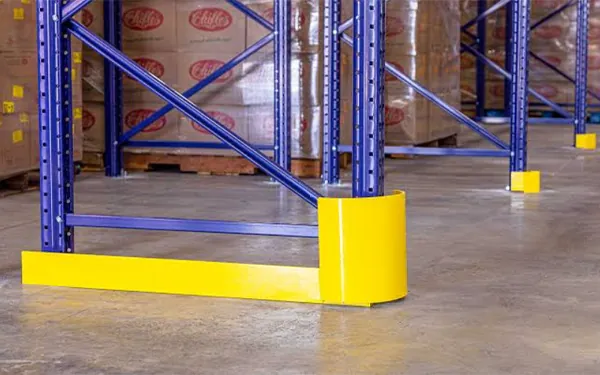 Rack safety barriers and column guards